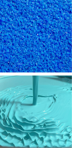 Copper fungicide granules and liquid suspensio