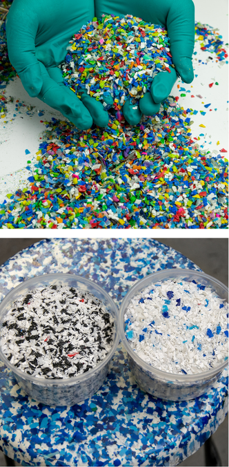 sorted flake samples below