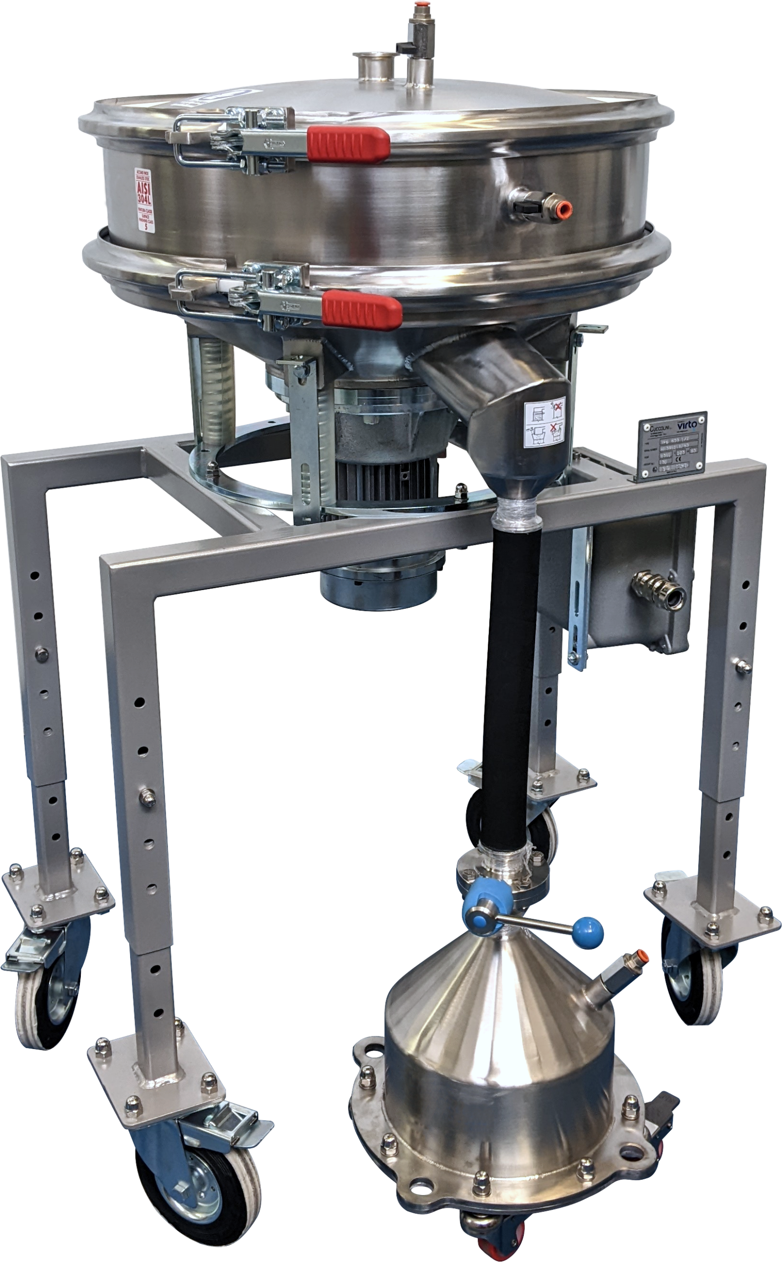 MLT Cuccolini 3D-500 stand-alone vibrosieve for metal powder recovery in additive manufacturing