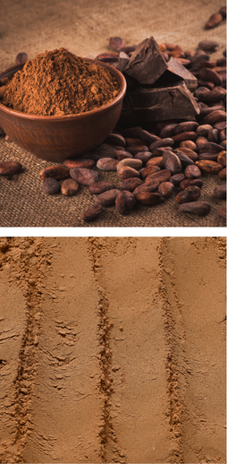 Cocoa powder with lumps and compacted areas — vibrating sieve classification for chocolate production