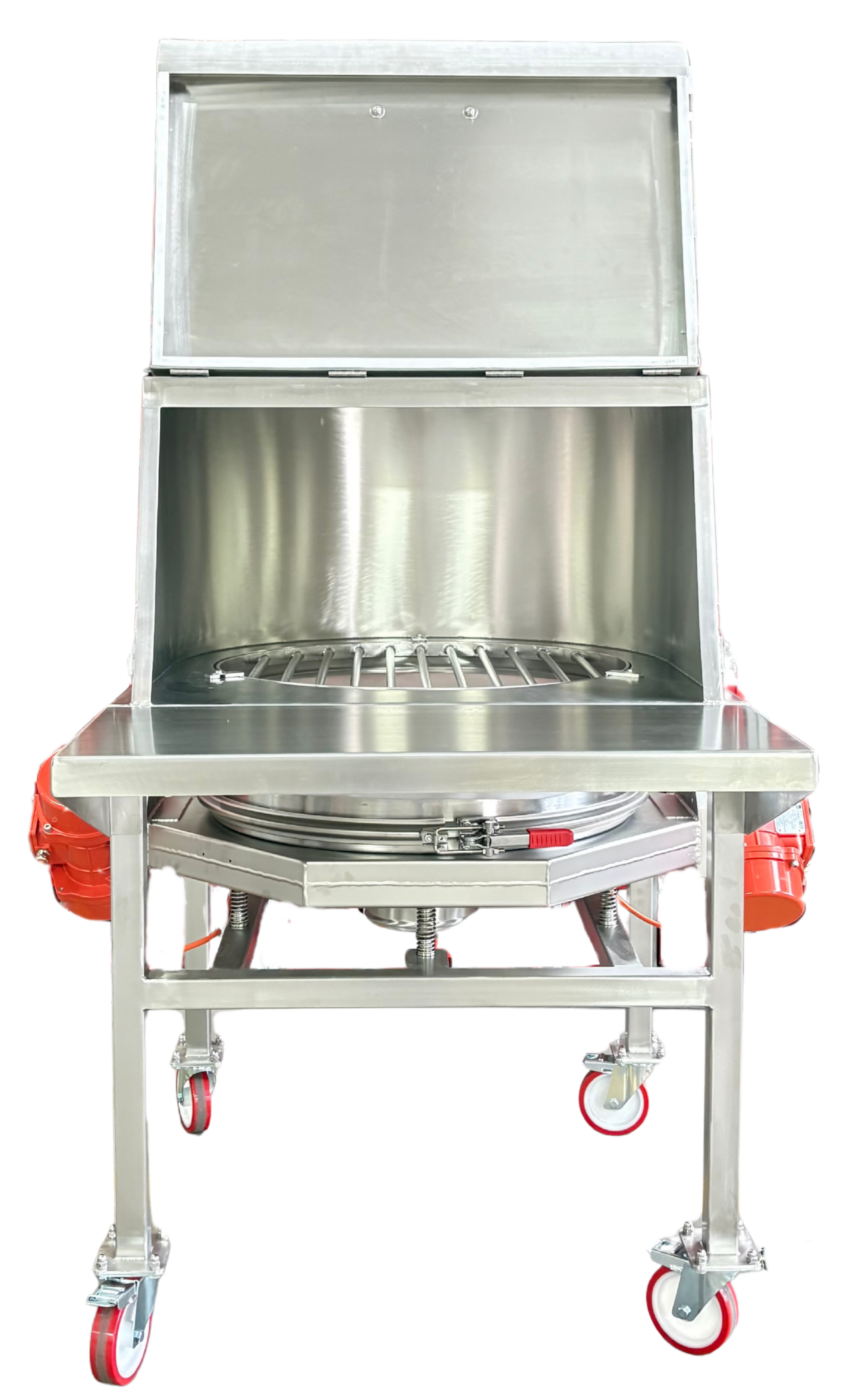 MLT Cuccolini VP2 ST 1200 stainless steel bag-dump station with open lid and anti-clog grid
