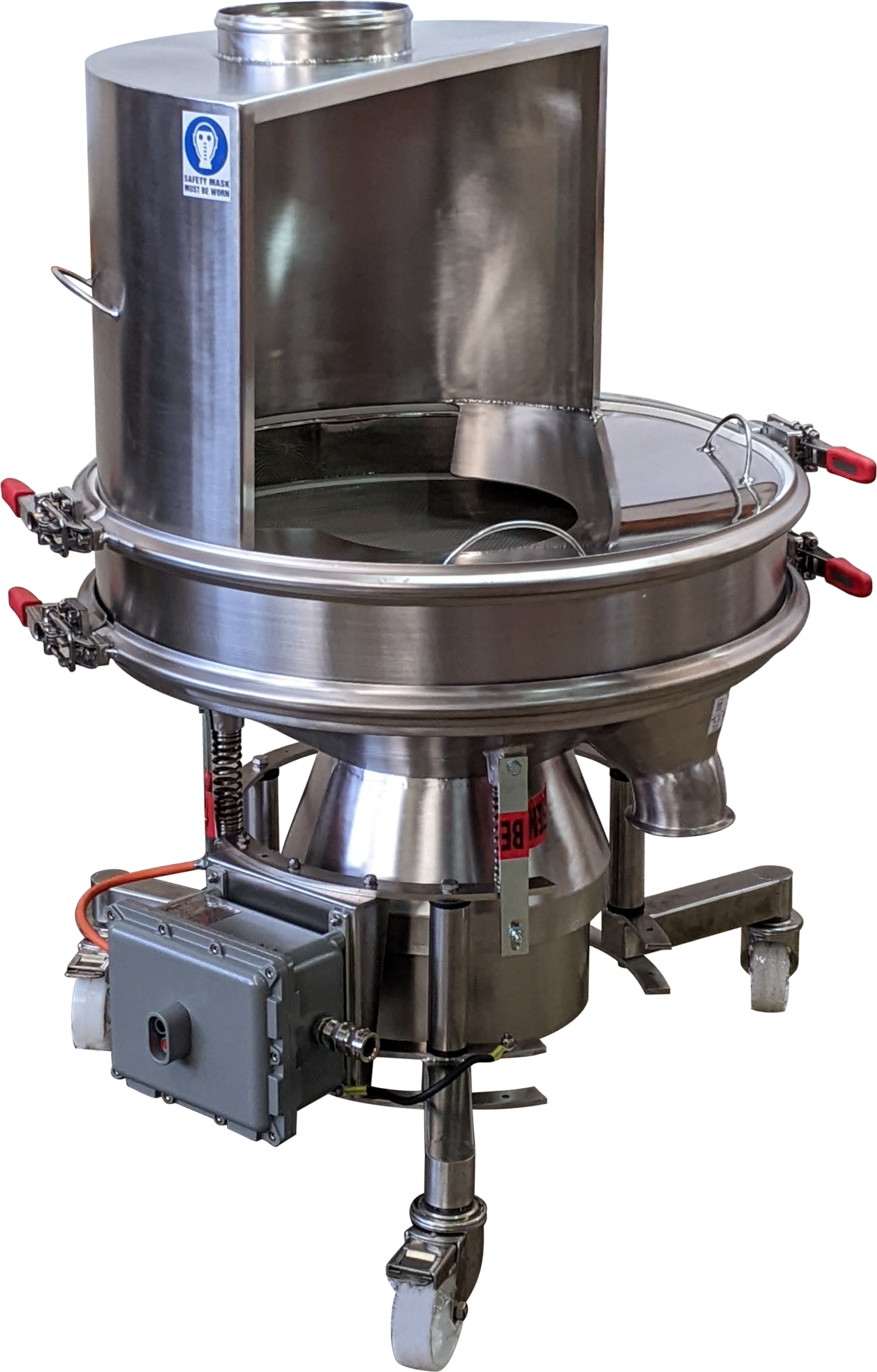 MLT Cuccolini sack emptying station designed for pharmaceutical industry