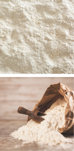 Wheat flour bulk and fine texture requiring safety sieving 